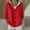 Red, variant on Cardigan Sweaters For Women Sevevn Womens Button Up Hoodie Cardigan Ribbed Hooded Warm Outerwear Winter Sweater