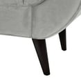 thumbnail image 6 of Bedroom Bench Alma Tufted Flared Arm Entryway Bench, Opal Grey Velvet,Bedroom Stool, 6 of 10