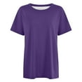 thumbnail image 3 of JIKNTTR Womens Tops Sports Casual Blouses Crew Neck Fitted Shirt Basic Tops Short Sleeves Summer T Shirt Tops Classic Tees Fashion Trendy Cute T Shirts, 3 of 3