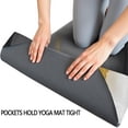 thumbnail image 3 of Black and Gold Marble Glitter Streaks Pattern Hot Yoga Mat Towel Non Slip for Hot Yoga - Quick-Drying Yoga Mat Cover with 4 Corner Pockets with Travel Bag - Hot Yoga Towel Non Slip 74"x26", 3 of 6
