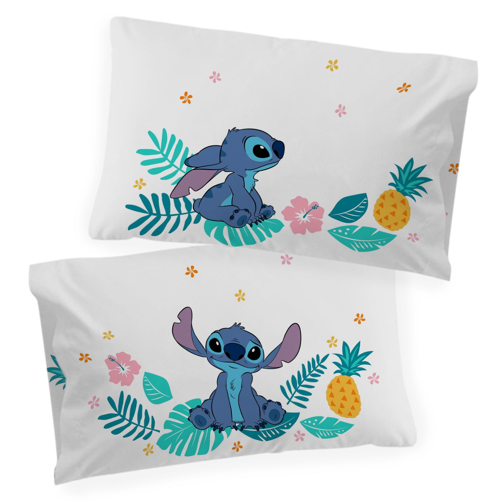 Lilo and Stitch Hawaiian Denim Kids 4-Piece Full Sheet Set, 100% Polyester, Pink, Disney
