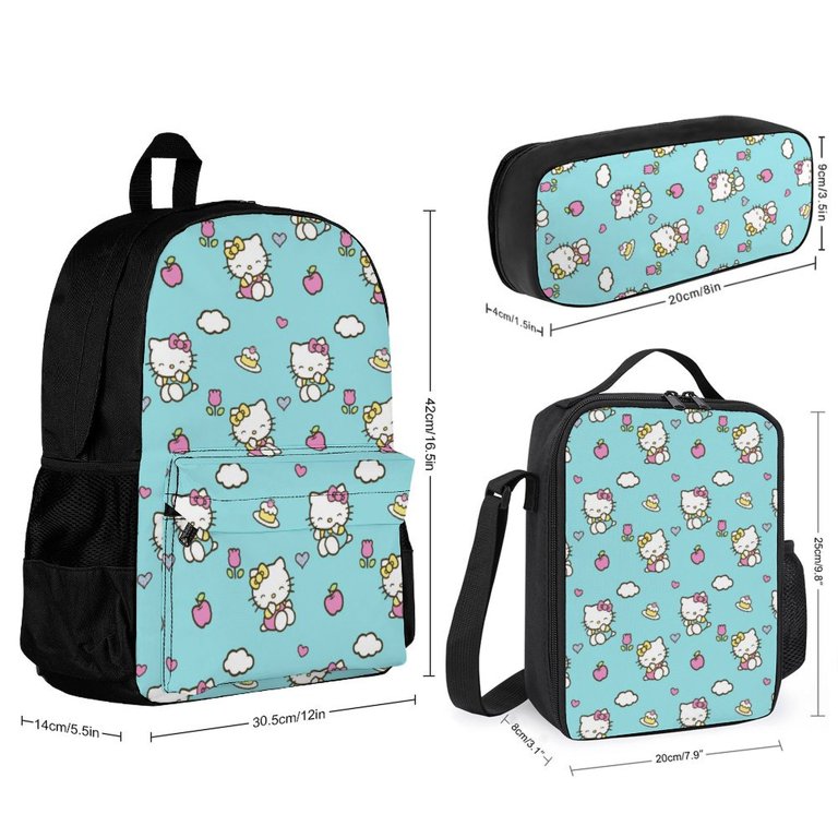 Hello Kitty 3 piece Backpack Gift Set with Box NIB Hello Kitty 3 Piece Backpack Set With Lunch Box And  main image 4