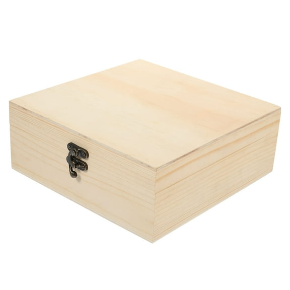 Worgeous Tea Organizer And Storage Box Wood For Bedroom 1Pack 7.9*7.9*3.1In