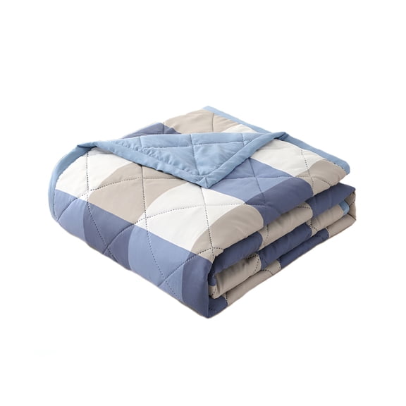 AUQ Plaid Summer Cooling Quilt Buffalo Check Comforter Soft Lightweight Breathable Quilts Modern Style Bedspreads for Hot Sleepers Air Conditioning Blanket Absorb Body Heat to Keep Cool