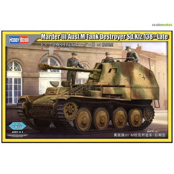 Hobby Boss Models 80168 1:35 Marder III Ausf.M Tank Destroyer Sd.Kfz.138 - Late