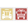 thumbnail image 1 of Great Art Now Frontew Trucks Set B by Color Me Happy, 2 Piece Framed Art Set Each 14"W x 14"H, 1 of 3