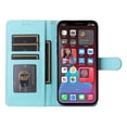 thumbnail image 5 of JTCASES Compatible with iPhone 12 Pro Max 6.7 inch Case Wallet Flip Folio Case [Kickstand] with RFID Blocking Card Holders [Shockproof] and Wrist Strap Phone Cover for Men Women Girls, Mint, 5 of 12