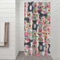 thumbnail image 2 of Boston Terrier Dog with Flower Shower Curtain 36"x72" ,Bathroom Decorative Shower Curtains Set with 12 Hooks,Modern Waterproof Washable Shower Curtain, 2 of 6