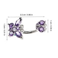 thumbnail image 2 of LEEYNEER 4Pcs Belly Button Rings Navel Belly Rings Metal Piercing Barbell Body Jewelry, 2 of 8