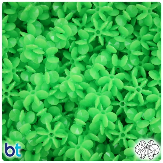 BeadTin Lime Opaque 12mm SunBurst Craft Beads (450pcs)