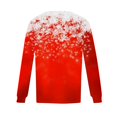 thumbnail image 5 of Women's Christmas Snowflake Print Long Sleeve T-Shirt Casual Holiday Tunic Top Red and White, 5 of 5