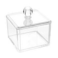 thumbnail image 4 of UPKOCH 2Pcs Makeup Pads Organizer Clear Stackable Cotton Ball Storage Box, 4 of 8