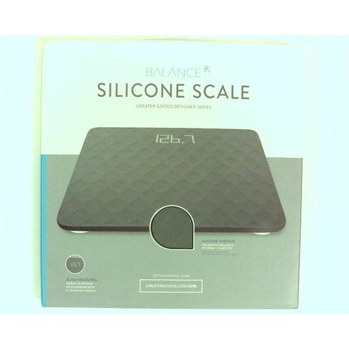 Greater Goods Designer Bathroom Scale with Textured Silicone Cover - Gray