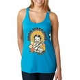 thumbnail image 1 of Wild Bobby Betty Boop Good Vibes Only Betty Boop Tri-Blend Racerback Tank Top, Vintage Turquoise, Large, 1 of 5