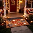 thumbnail image 6 of Welcome Doormat 4th of July Patriotic Door Mat Outdoor,With Bow Rug Patriotic Doormat Entrance Rugs for Independence Day Memorial Day Home Decor Coir Non-Slip, 6 of 6