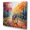 thumbnail image 2 of Designart "Bicycle Joyful Rides Painting II" Transportation Wall Art Living Room, 2 of 5