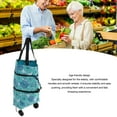 thumbnail image 3 of Sac Chariot Pliable, Sac de Courses Pliable avec Roues, Sac d'Épicerie Réutilisable, Sac de Rangement Léger pour Fruits et Légumes de Voyage, 3 of 8
