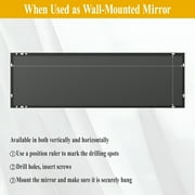 BEAUTYPEAK 48x 14 Full Length Door Mirror Hanging Wall-Mounted Mirrors, Black