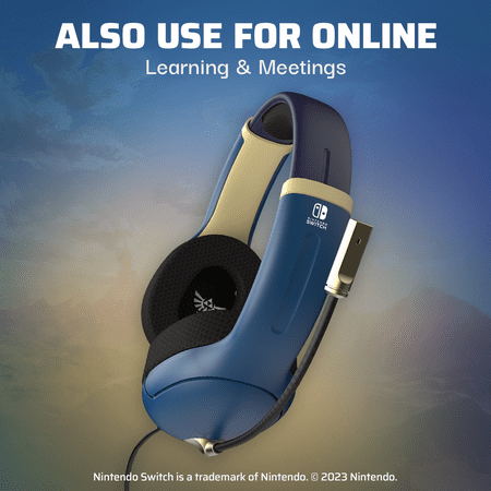 PDP - AIRLITE Wired Gaming Headset For Nintendo Switch, Nintendo Switch - OLED Model, & Nintendo Switch Lite - Brave Blue