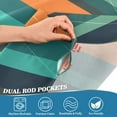 thumbnail image 5 of Yayeee Kitchen Curtains Tier Set of 2 Light Filtering 57"x24" Over Sink Window Panels, Retro Stripes, 5 of 7