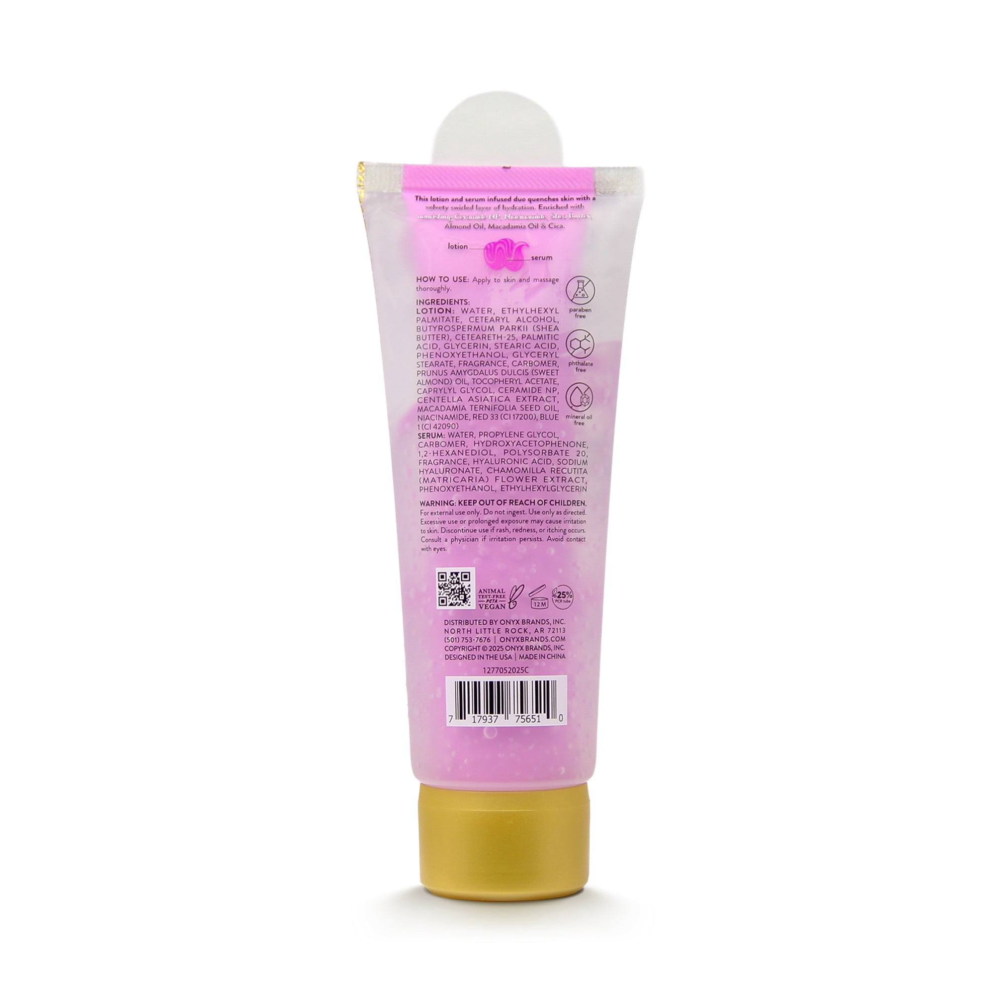 ONYX Professional Hydrating Body Lotion and Serum Duo, Amber Escape, 5 fl oz