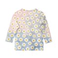 thumbnail image 4 of Abcomgle Girls Tshirts Summer 3/4 Sleeve Tshirts Toddler Daisy Flower Print Toddler Girls T-Shirts Fashion Crewneck Cotton Tops, 4 of 5