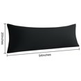 thumbnail image 4 of 2 Pack Microfiber Body Pillowcases Set, Soft and Cozy Long Pillows Covers, (Body pillow not included), 20" x 54", Black, 4 of 5