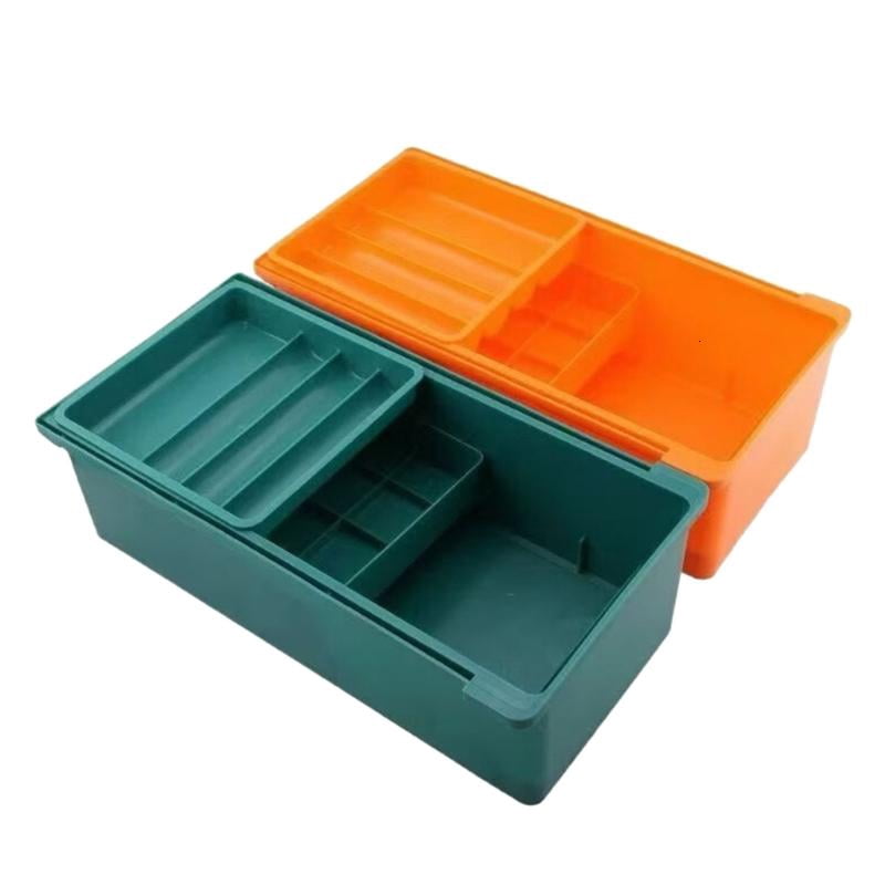ANXPTIME Portable Triple Compartment Craft and Sewing Tool Box Drawer Organiser Case