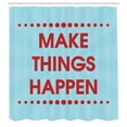 thumbnail image 3 of Ambesonne Saying Shower Curtain, Positive Life Motivation, 69"Wx84"L, Turquoise Maroon, 3 of 5