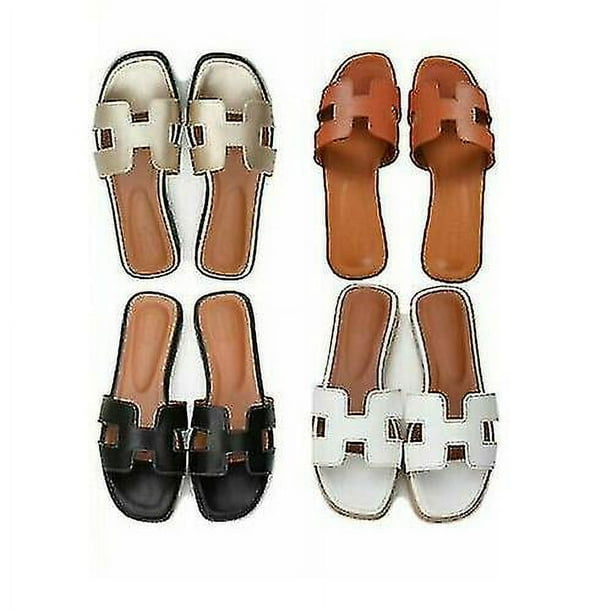 Sandalias de verano para mujer, zapatillas planas de playa para mujer, sandalias al aire libre, zapatos