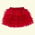 thumbnail image 4 of SDNall Toddler Girls Skirt Cute Party Dance Solid Color Net Yarn Tulle Princess Dress Skirt Age:2-3Years, 4 of 9