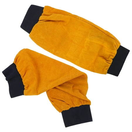 

1 Pair Heat Resistant Welding Sleeves Useful Arm Protection Sleeves (Yellow)