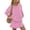 Light Pink, variant on Morttic Women's Casual 2 Piece Set – Round Neck Short Sleeve Top & Mini Skirt with Lace Hem Solid Color Summer Outfit Coffee,S