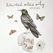 Skull & Crow Wall Art, Haunted Vibes Only, Multicolor, 27.5" x 9.75", Halloween by Way To Celebrate