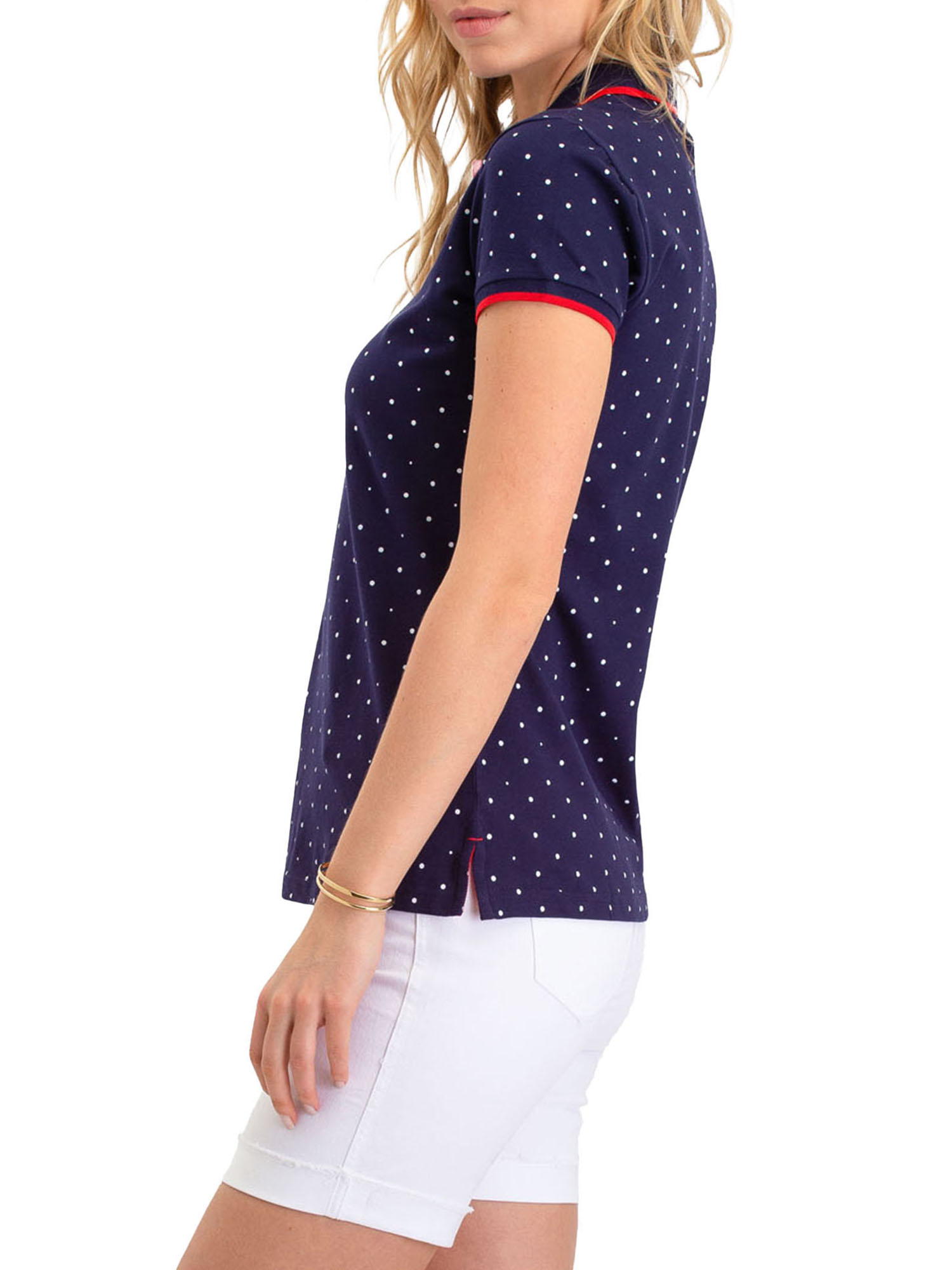 US Polo Assn. Classic Polo Dot Pique Short Sleeve Shirt, Women's - image 3 of 4
