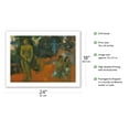 thumbnail image 2 of Delectable Waters (Te Pape Nave Nave) - Polynesian Deity Hina - From an Original Color Painting by Paul Gauguin c.1898 - Bamboo Fine Art 290gsm Paper Print (Unframed) 18x24in, 2 of 4