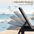 thumbnail image 4 of Homall Outdoor Chaise Lounge Chairs Set of 2, 5-Position Adjustable Waterproof Patio Outdoor Chaise Lounge, Black, 4 of 8