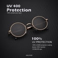 thumbnail image 4 of Gafas de sol KALIYADI, redondas, polarizadas, retro, de metal, UV400, 45 mm, paquete de 2, 4 of 8