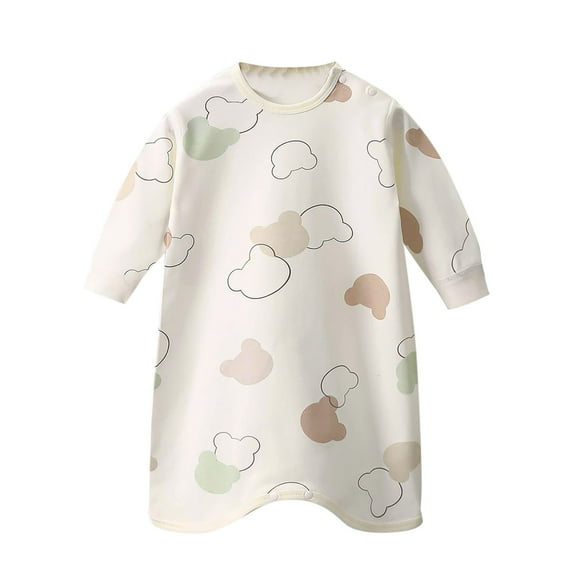 Bovxnpu Fall Winter Boys Girls Outfits Set, Infant Nightgown Kick Children's Sleepwear Long Sleeved Jumpsuit All Year Round Men's And Women's Newborn Nightgown Home Clothes