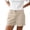 Beige, variant on Bosfbaoi Summer Shorts for Women Casual Chino Shorts Solid Color Straight Leg Walking Womens Shorts