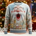 thumbnail image 2 of XDZJLR Mens Christmas Sweatshirt Knit Sweatshirts Holiday Themed Pullover Without Hood Seasonal Thermal Knit Top Comfy Everyday Wear Soft Dailywear Grey Xxxxl, 2 of 3