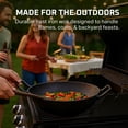 thumbnail image 4 of 14 Inch Blue Enameled Cast Iron Wok with Large  Handles - Nonstick & Oven Safe for Indoor and Outdoor Cooking, 4 of 5