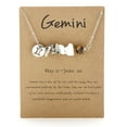 thumbnail image 1 of SIfdSeng Collier en Pierre Design 12 Constellations Collier Combinaison Gravier Collier Pendentif en Acier Inoxydable, 1 of 8