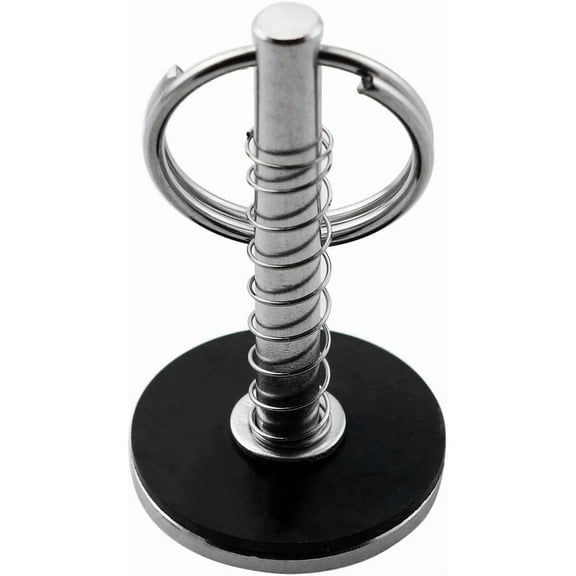 ABCISI Marine Hatch Cover Pull Handle with Spring Hidden Pin Button for Fishing Boat Yacht, Stainless-Steel 316 Hatch Cover Pull Lifter & Rubber Gasket and Spring (Pin Dia:4.8MM)2pcs