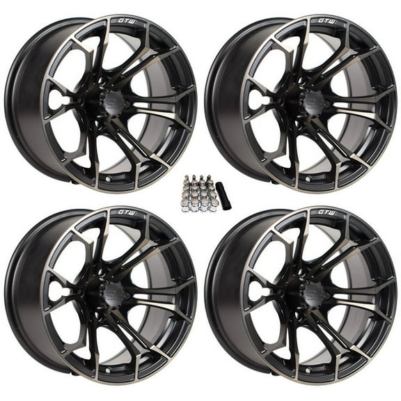GTW Spyder 12" Golf Cart Wheels/Rims Bronze E-Z-GO & Club Car