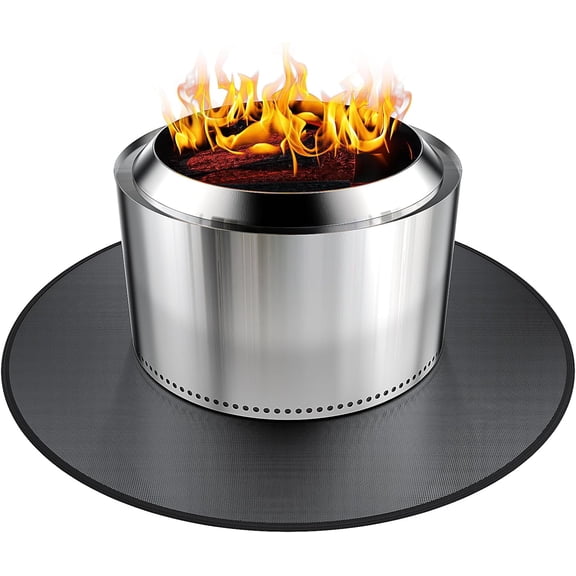 ACDANC 48" Fireproof Fire Pit Mat for Deck Protector | 5-Layer Round Grill Mats for Outdoor Grill, Fireproof, Waterproof, Bbq Mat for Patio, Camping Accessories