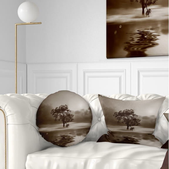 Designart 12" x 20" Multi-color Polyester Throw Pillow