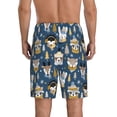 thumbnail image 2 of Mens Pajama Pants - Winter Animal Friends Sleep Shorts Mens Pajama Shorts, Comfy Pj Pants for Mens Lounge Shorts, 2 of 5