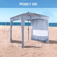 thumbnail image 2 of UPWELL Tienda de campaña de playa, toldo de fácil instalación, refugio solar, sombra de cabaña fresca con protección UV UPF 50+, sombrilla de playa portátil, muro solar al aire libre con bolsillos de, 2 of 5