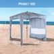 thumbnail image 2 of UPWELL Tienda de campaña de playa, toldo de fácil instalación, refugio solar, sombra de cabaña fresca con protección UV UPF 50+, sombrilla de playa portátil, muro solar al aire libre con bolsillos de, 2 of 5